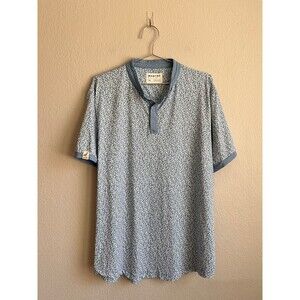 Mantra Golf Mantra Collar Catalyst Polo in Coral Print (Blue) Size XL